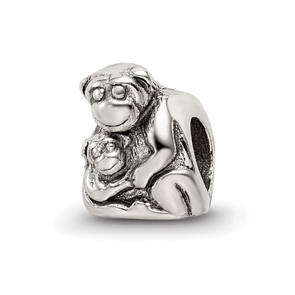 Sterlingsilber Reflections Mama & Baby Monkey Perle