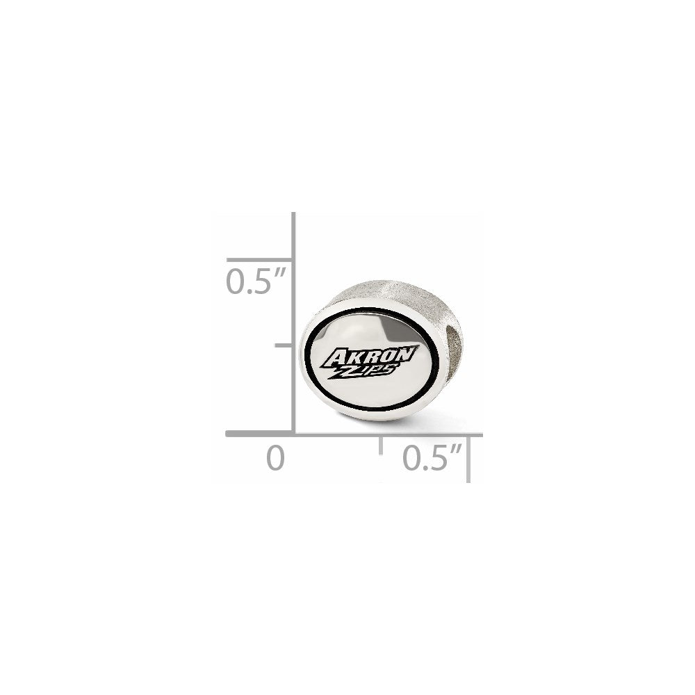 Sterlingsilber Antikisiert University Of Akron Collegiate Perle