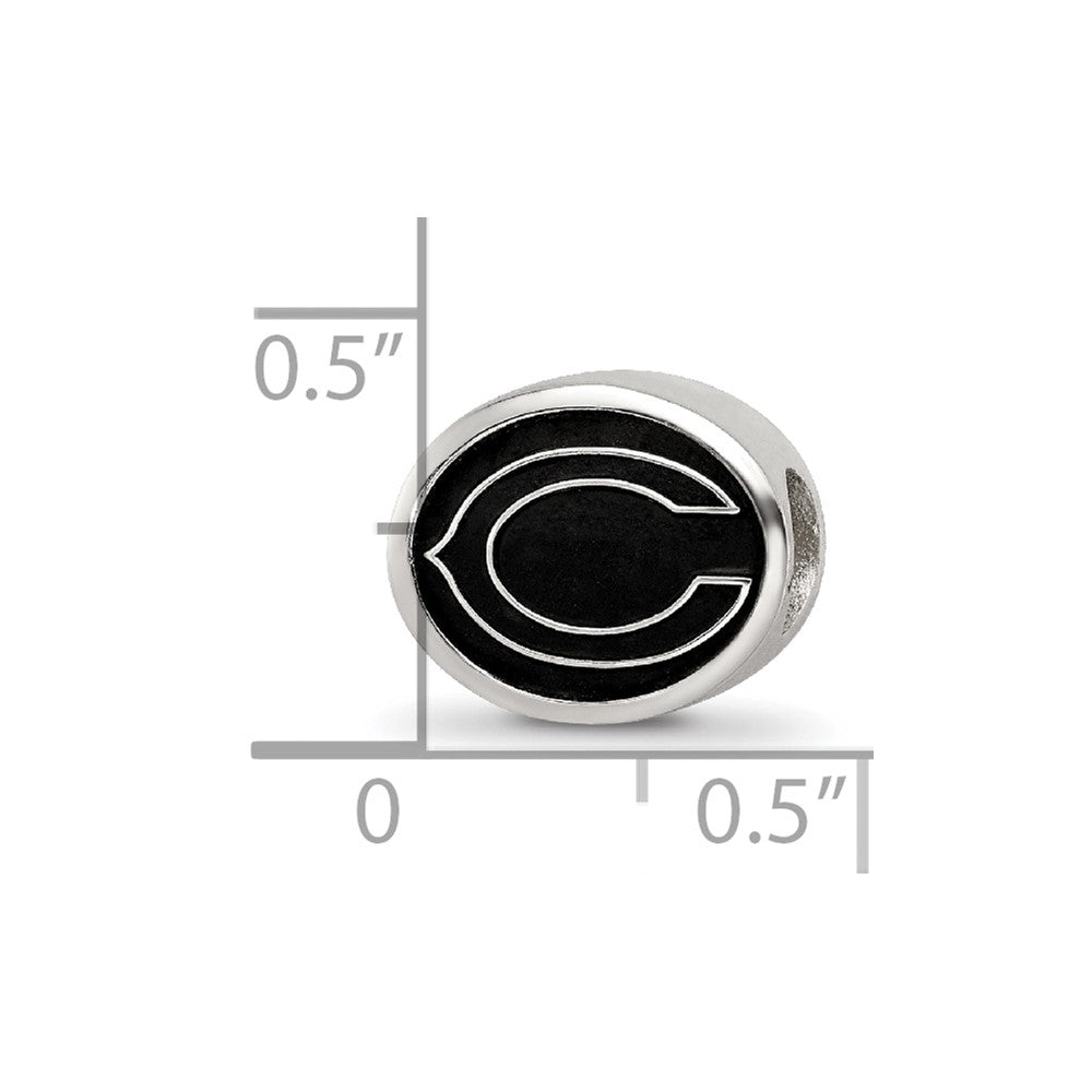 Sterlingsilber Logoart Emailliert Chicago Bears Nfl Perle