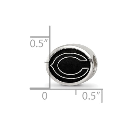 Sterlingsilber Logoart Emailliert Chicago Bears Nfl Perle