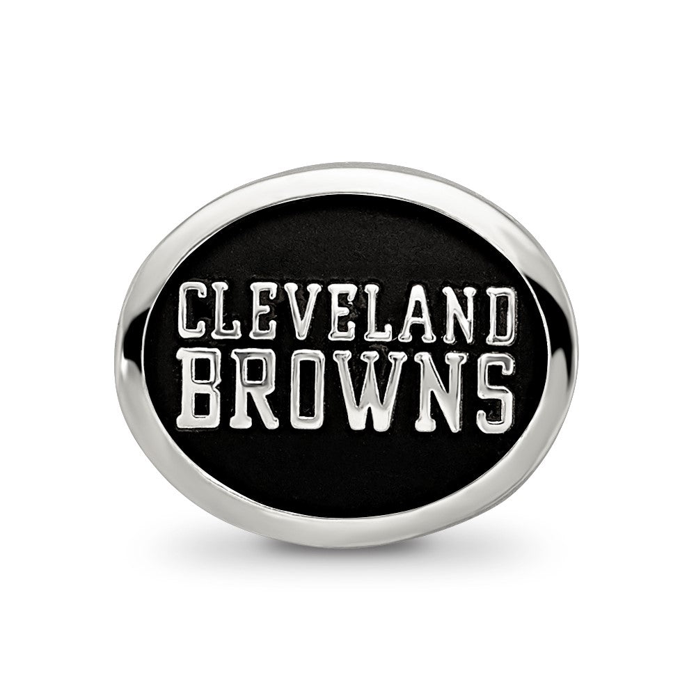 Sterlingsilber Logoart Emailliert Cleveland Browns Nfl Perle