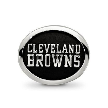 Sterlingsilber Logoart Emailliert Cleveland Browns Nfl Perle