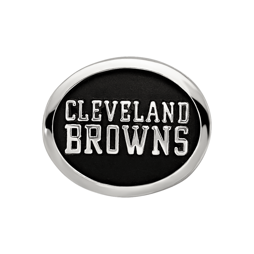 Sterlingsilber Logoart Emailliert Cleveland Browns Nfl Perle