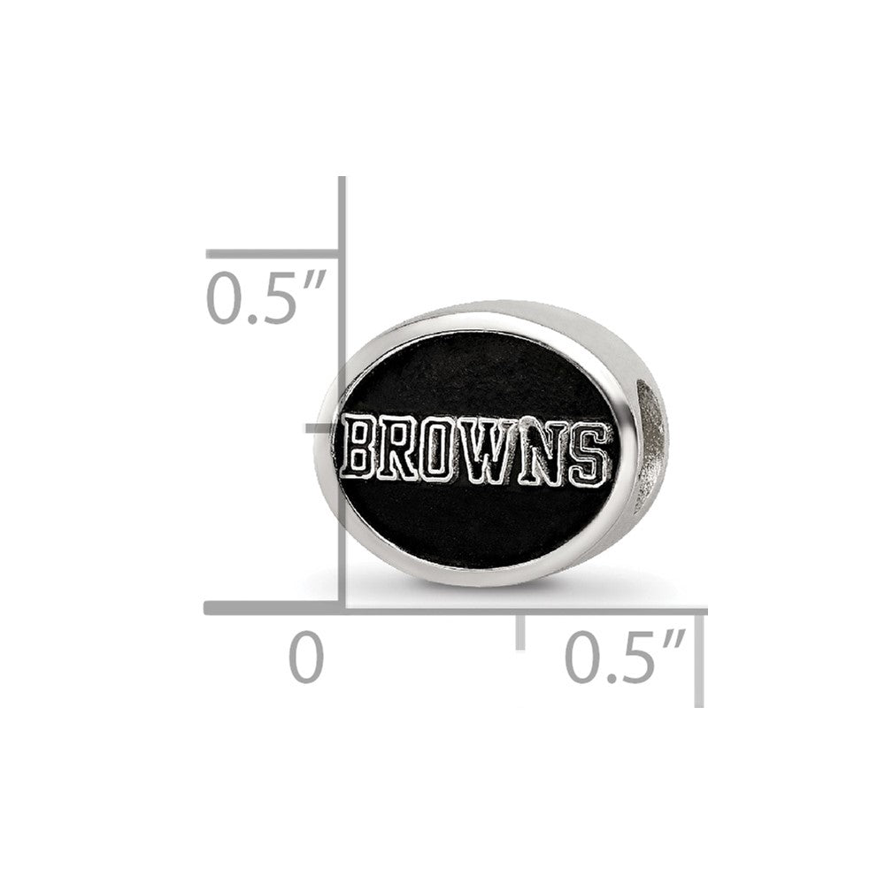 Sterlingsilber Logoart Emailliert Cleveland Browns Nfl Perle