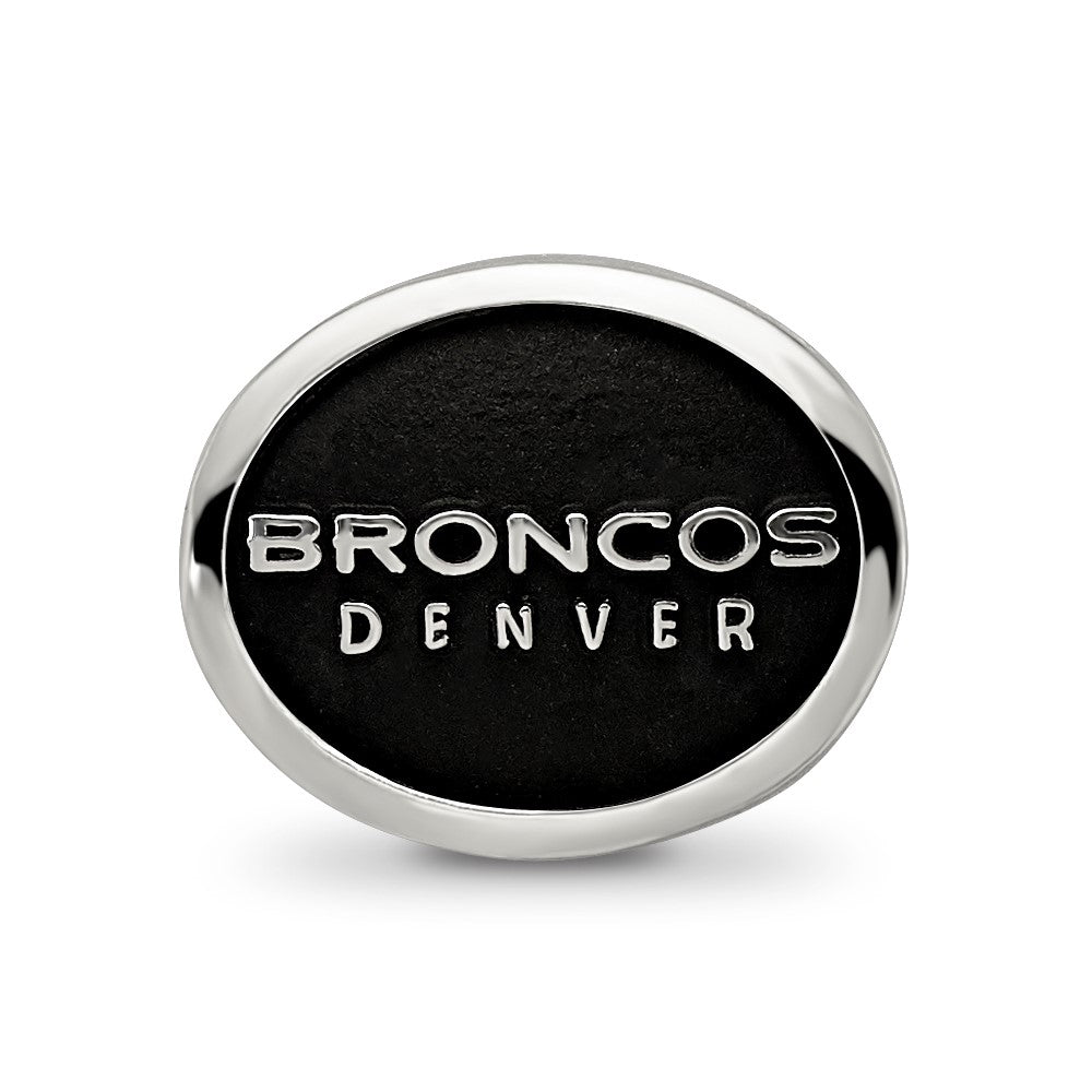 Sterlingsilber Logoart Emailliert Denver Broncos Nfl Perle