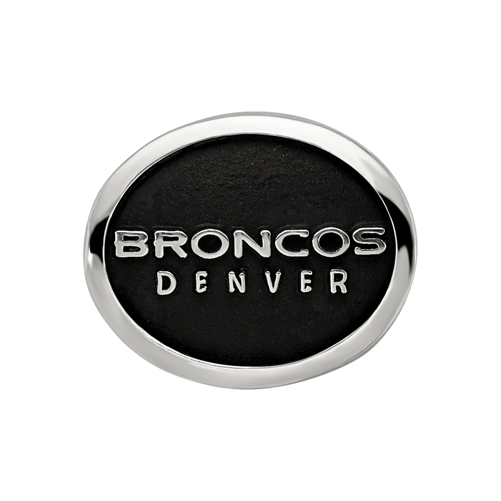 Sterlingsilber Logoart Emailliert Denver Broncos Nfl Perle