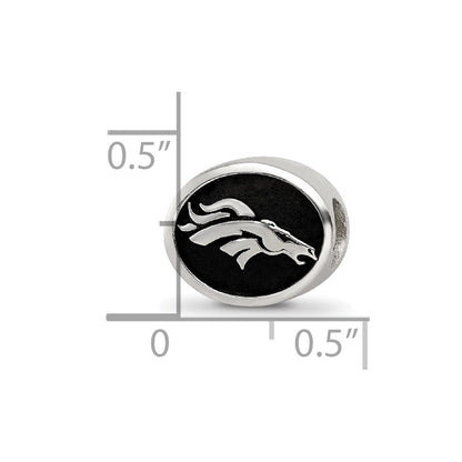 Sterlingsilber Logoart Emailliert Denver Broncos Nfl Perle