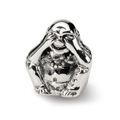 Sterlingsilber Reflections See No Böse Buddha Perle