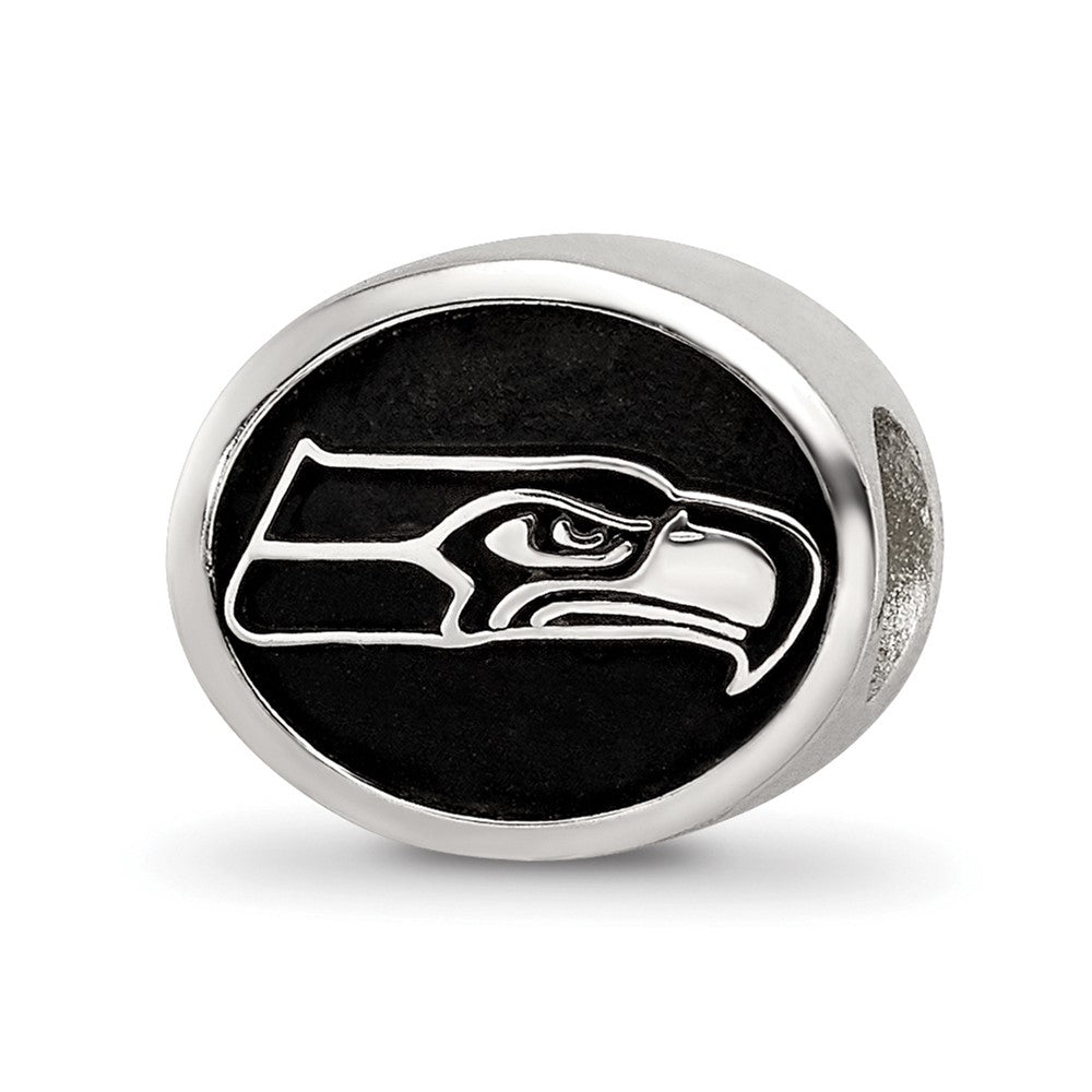 Sterlingsilber Logoart Emailliert Seattle Seahawks Nfl Perle