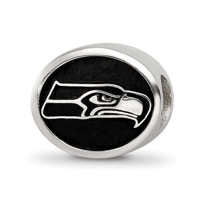 Sterlingsilber Logoart Emailliert Seattle Seahawks Nfl Perle