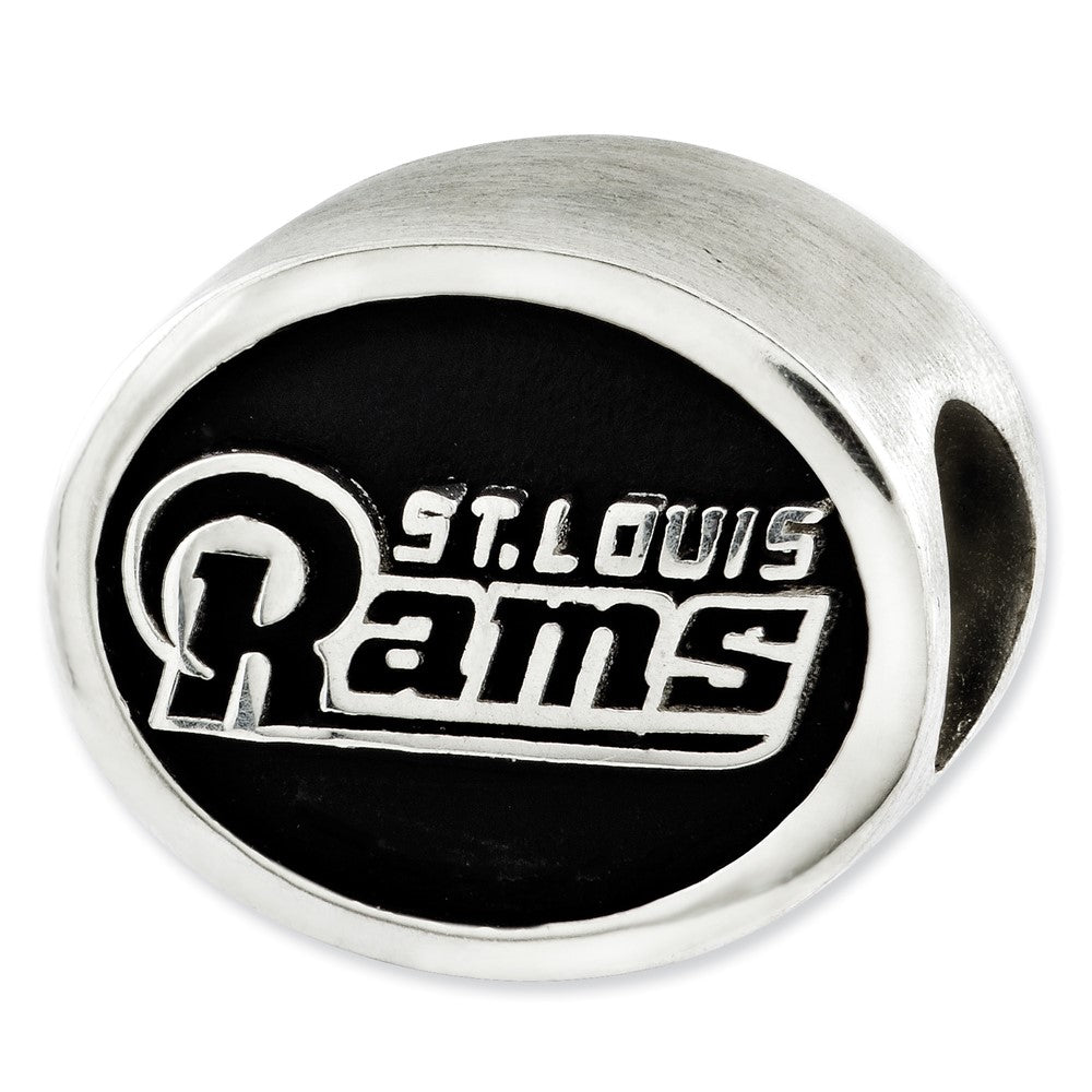 Sterlingsilber Emailliert St. Louis Rams Nfl Perle