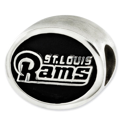 Sterlingsilber Emailliert St. Louis Rams Nfl Perle