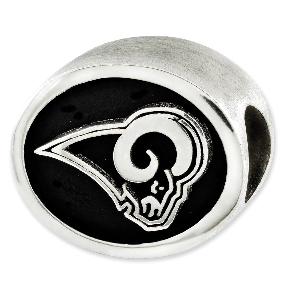 Sterlingsilber Emailliert St. Louis Rams Nfl Perle