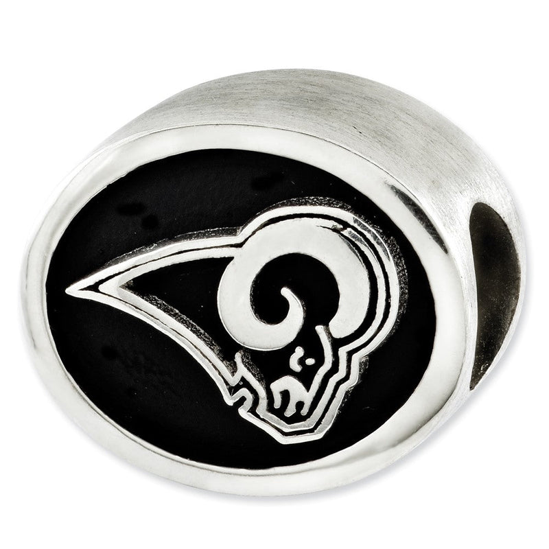 Sterlingsilber Emailliert St. Louis Rams Nfl Perle