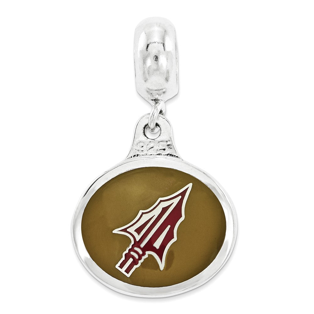 Sterlingsilber Florida State Collegiate Emailliert Hängend Perle