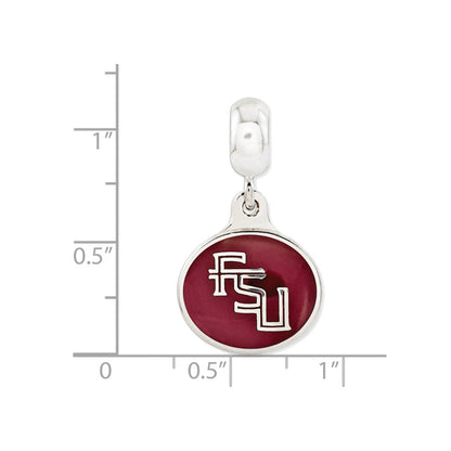 Sterlingsilber Florida State Collegiate Emailliert Hängend Perle
