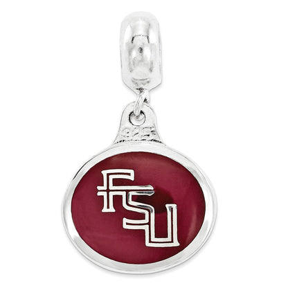Sterlingsilber Florida State Collegiate Emailliert Hängend Perle