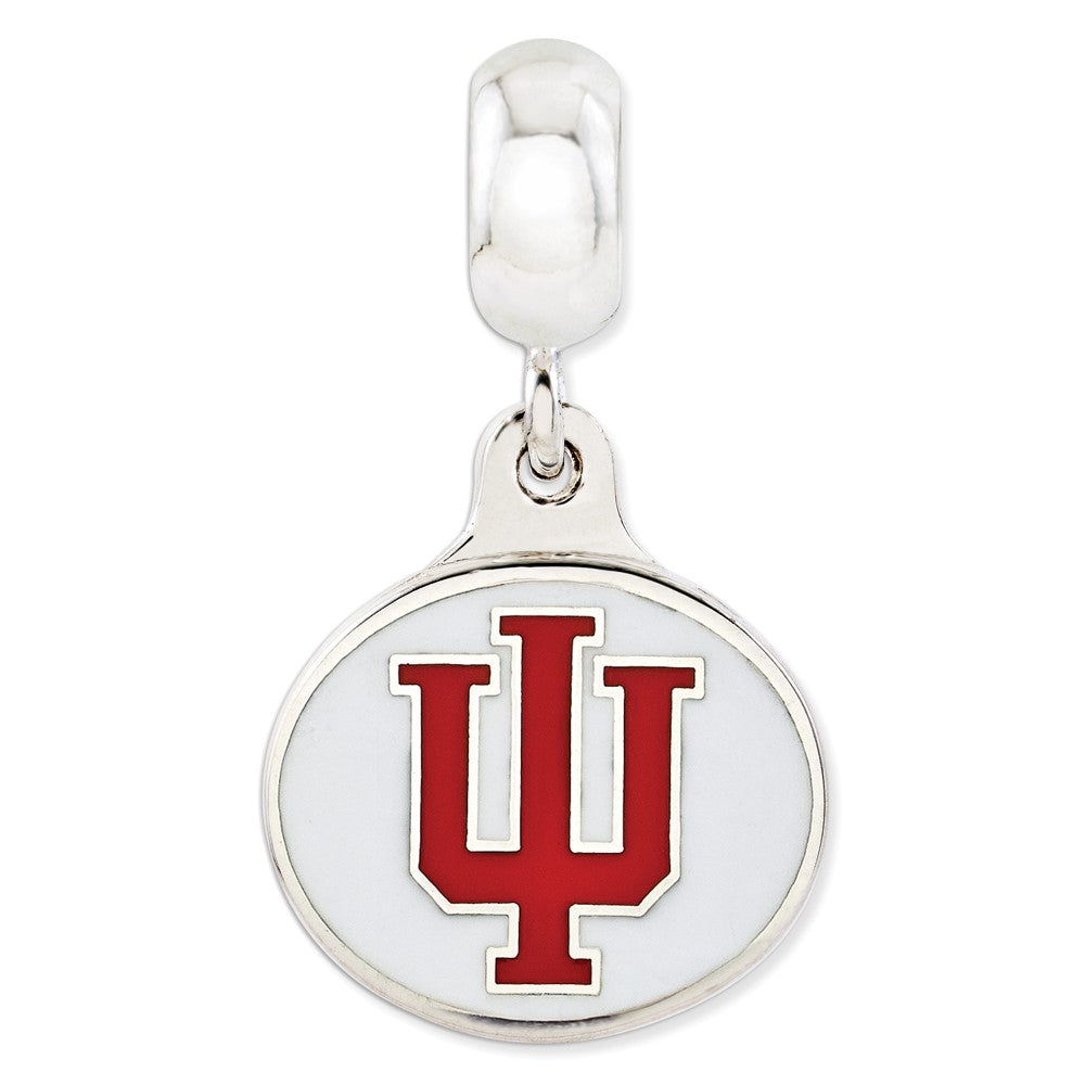 Sterlingsilber Indiana University Collegiate Emailliert Hängend Perle