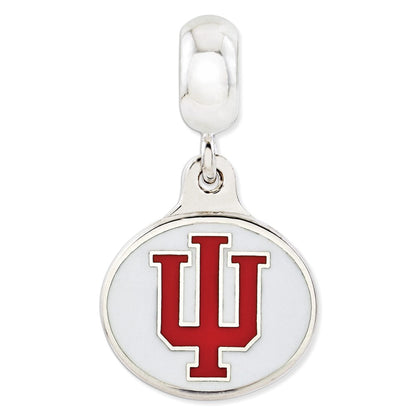 Sterlingsilber Indiana University Collegiate Emailliert Hängend Perle