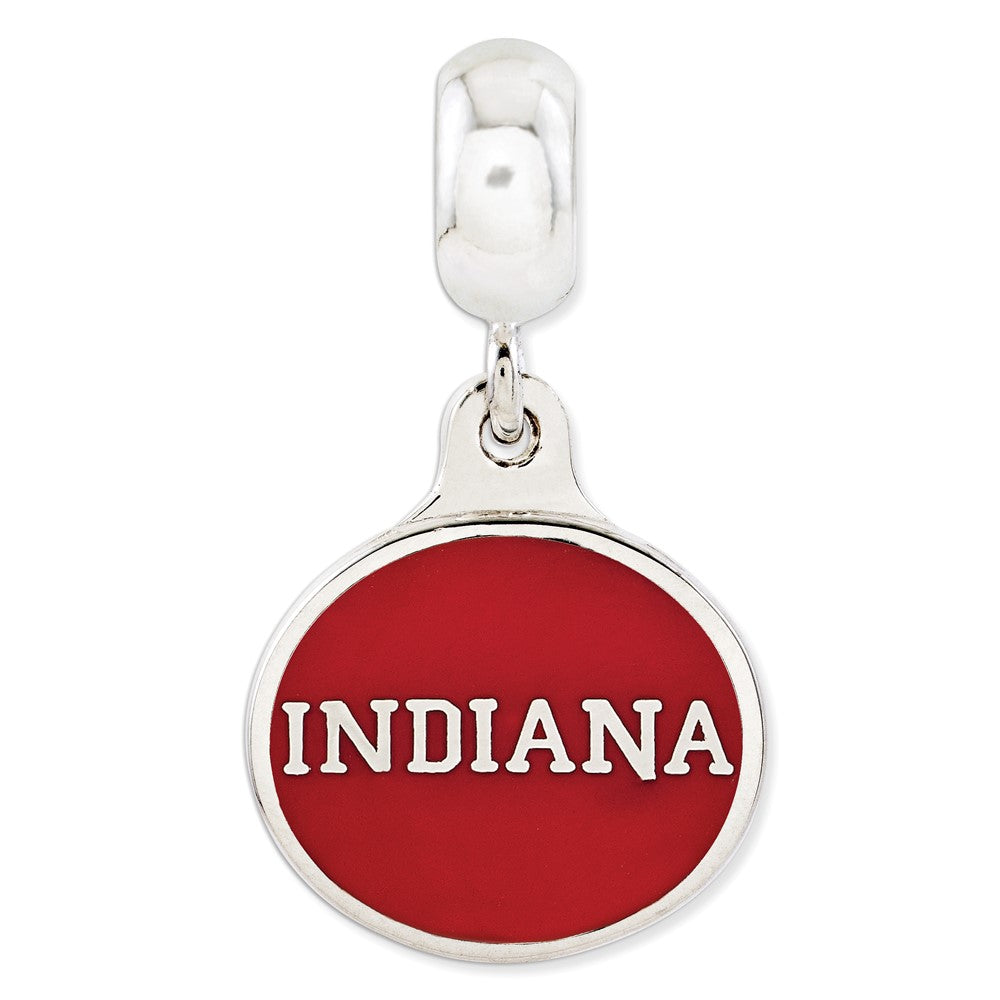 Sterlingsilber Indiana University Collegiate Emailliert Hängend Perle