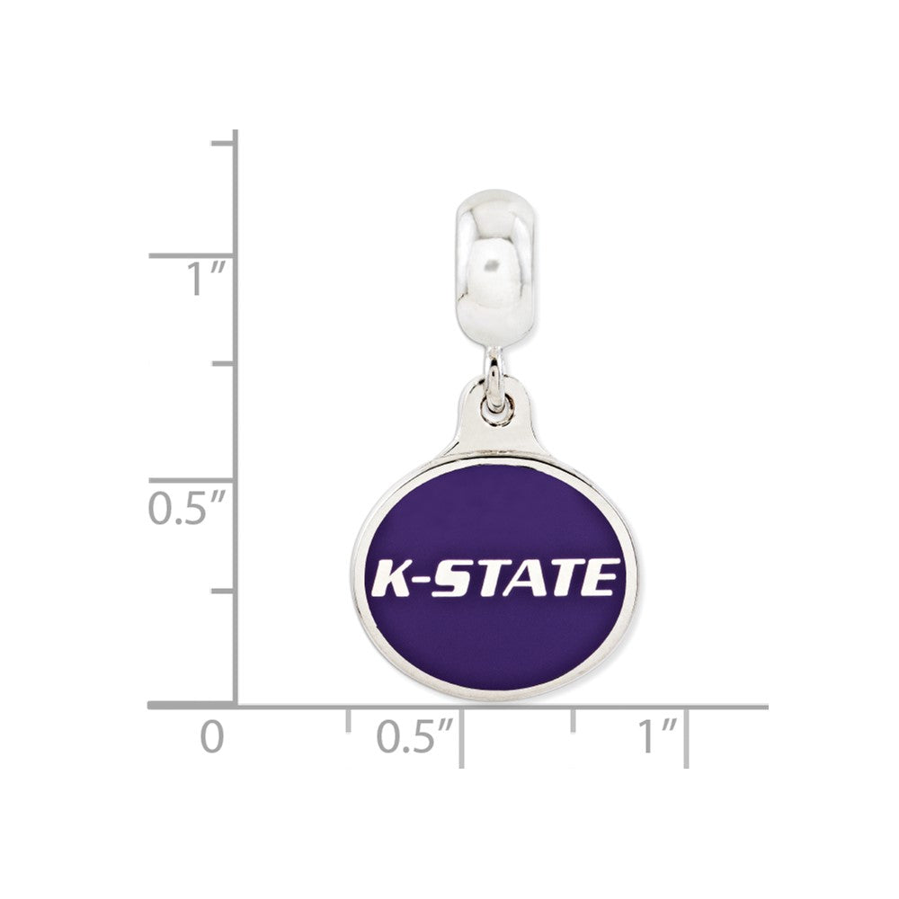 Sterlingsilber Kansas State University Collegiate Emailliert Hängend Perle