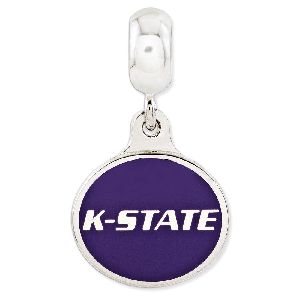 Sterlingsilber Kansas State University Collegiate Emailliert Hängend Perle