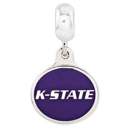 Sterlingsilber Kansas State University Collegiate Emailliert Hängend Perle