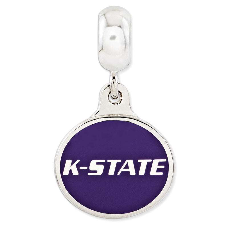 Sterlingsilber Kansas State University Collegiate Emailliert Hängend Perle