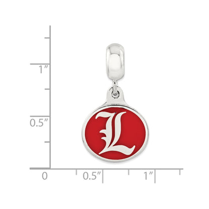 Sterlingsilber University Of Louisville Collegiate Emailliert Hängend Perle