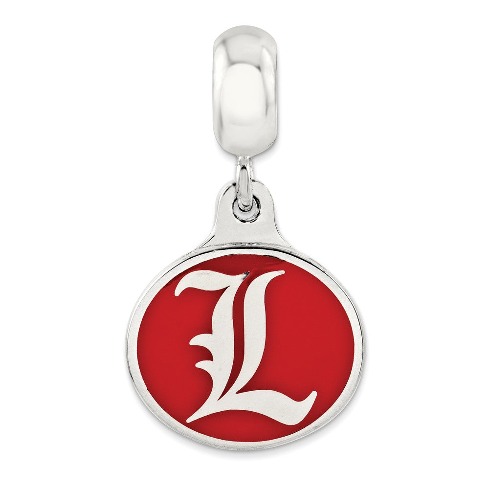 Sterlingsilber University Of Louisville Collegiate Emailliert Hängend Perle