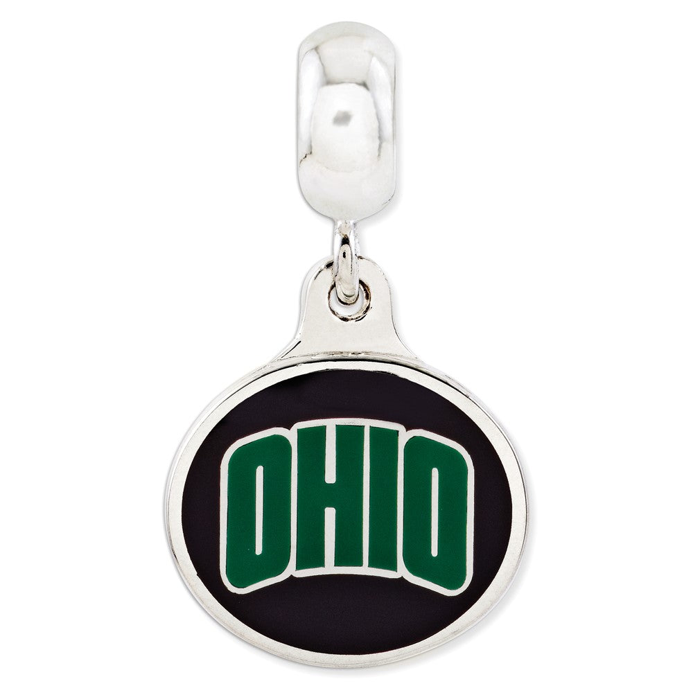 Sterlingsilber Ohio University Collegiate Emailliert Hängend Perle