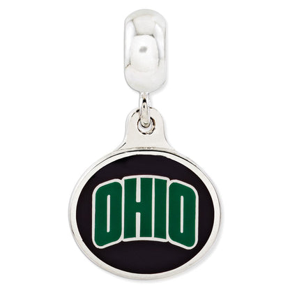Sterlingsilber Ohio University Collegiate Emailliert Hängend Perle