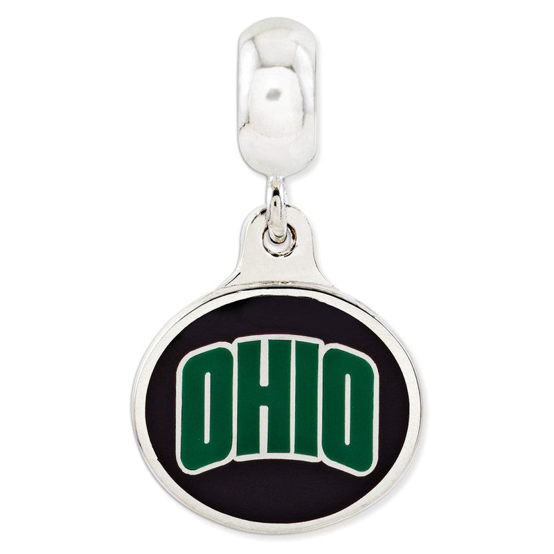 Sterlingsilber Ohio University Collegiate Emailliert Hängend Perle