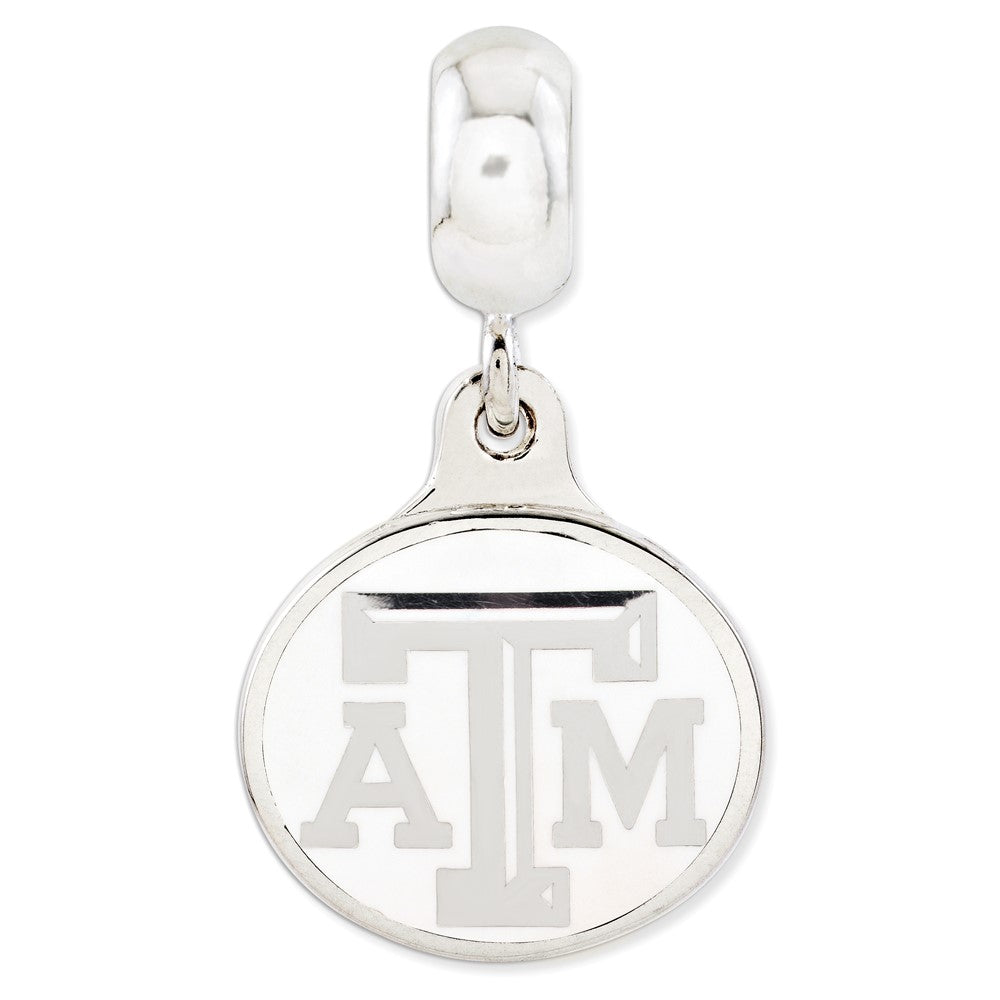 Sterlingsilber Texas A & M University Collegiate Emailliert Hängend Perle