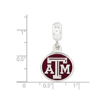Sterlingsilber Texas A & M University Collegiate Emailliert Hängend Perle