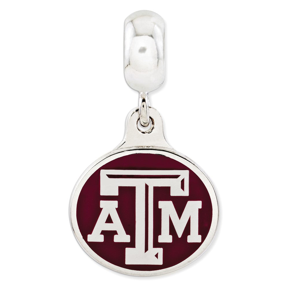 Sterlingsilber Texas A & M University Collegiate Emailliert Hängend Perle
