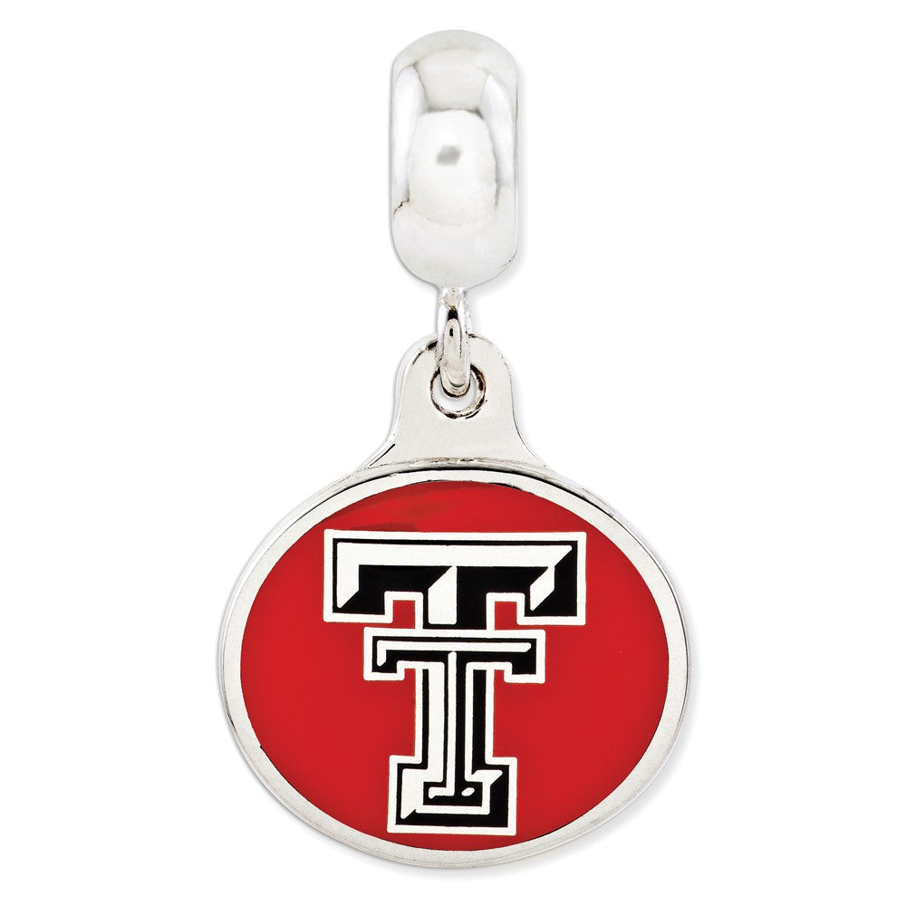 Sterlingsilber Texas Tech University Collegiate Emailliert Hängend Perle