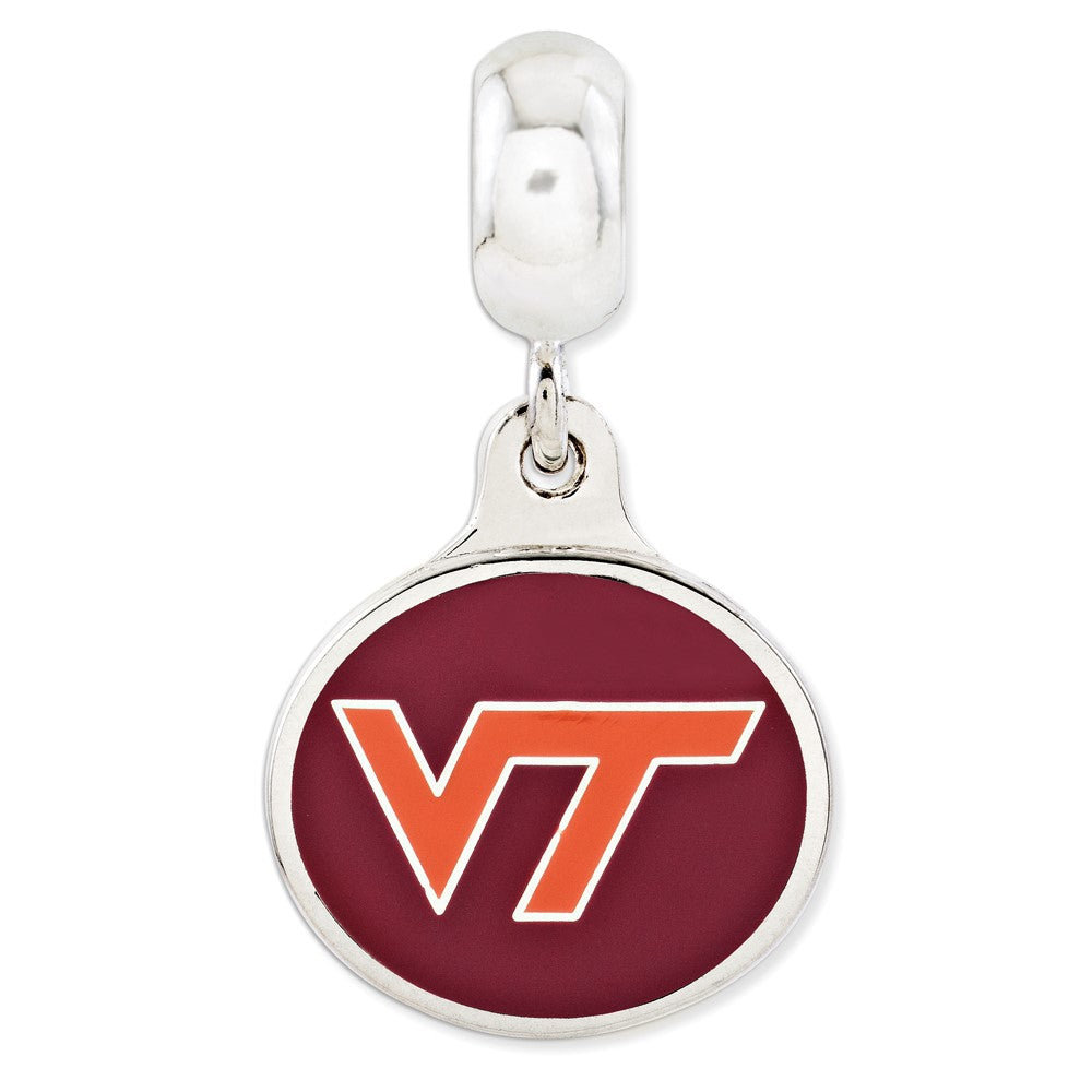 Sterlingsilber Virginia Tech Collegiate Emailliert Hängend Perle