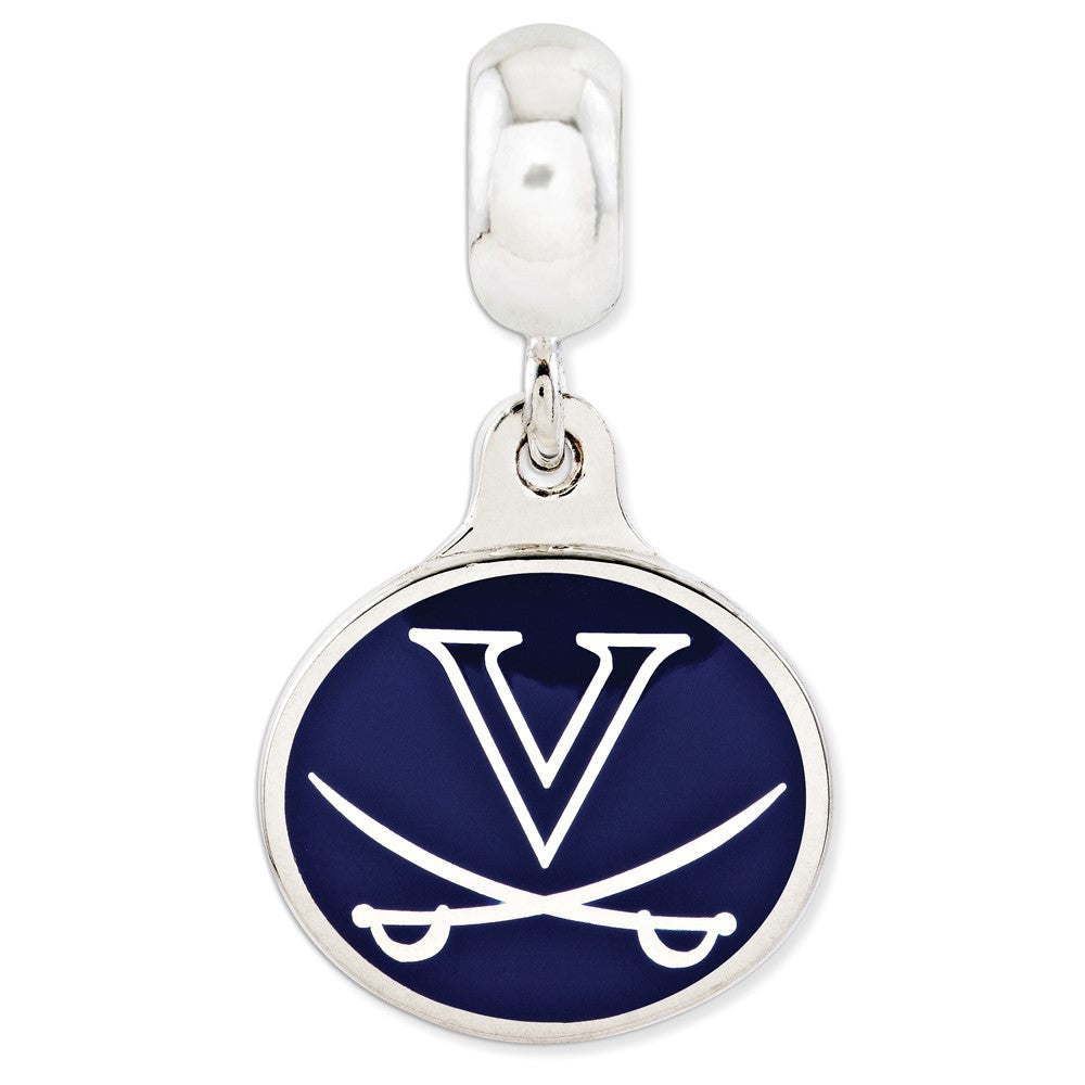 Sterlingsilber University Of Virginia Collegiate Emailliert Hängend Perle