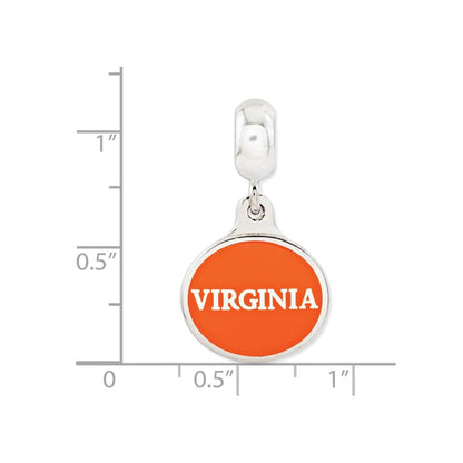 Sterlingsilber University Of Virginia Collegiate Emailliert Hängend Perle