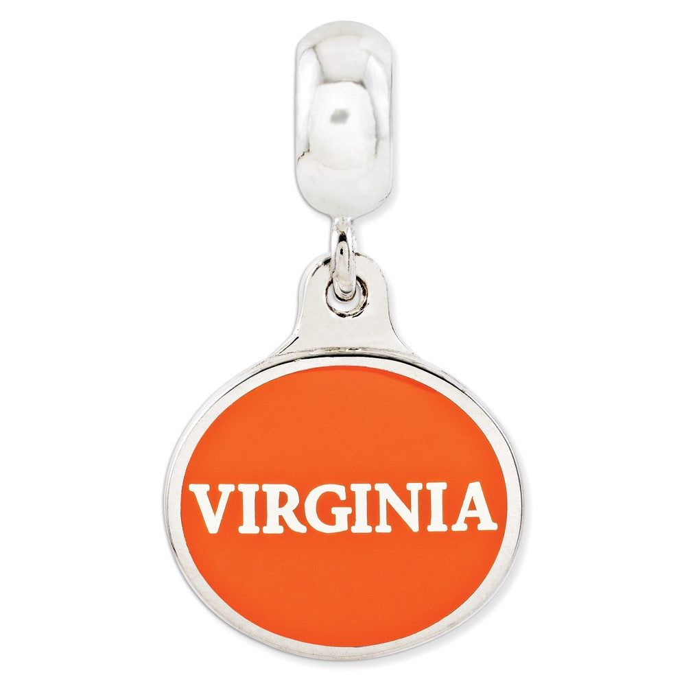 Sterlingsilber University Of Virginia Collegiate Emailliert Hängend Perle