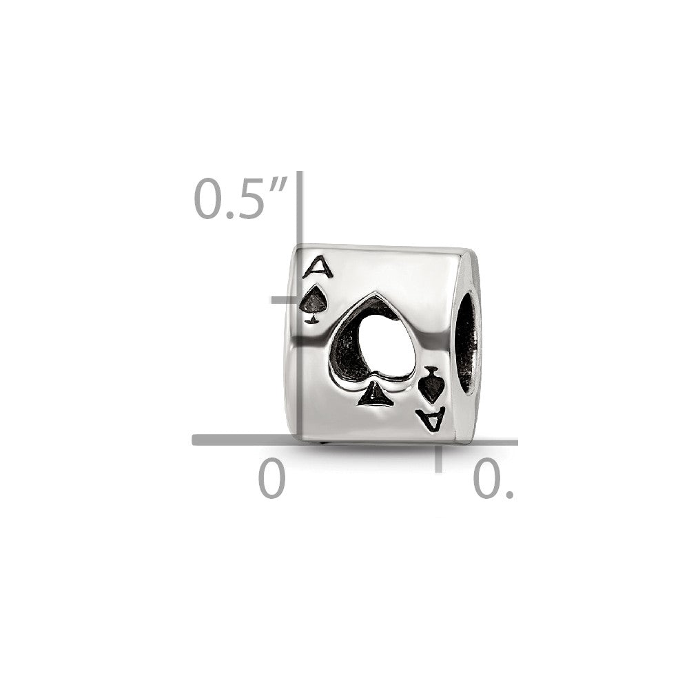 Sterlingsilber Reflections Ace Card Perle