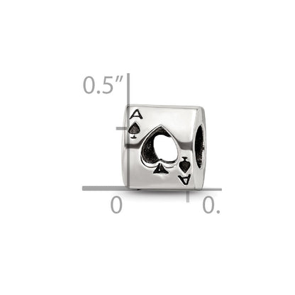 Sterlingsilber Reflections Ace Card Perle