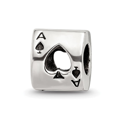 Sterlingsilber Reflections Ace Card Perle