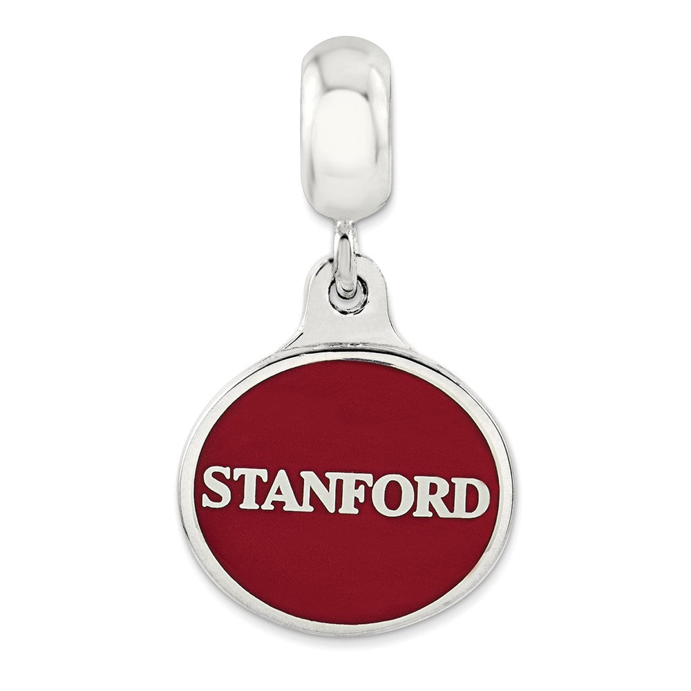 Sterlingsilber Stanford University Collegiate Emailliert Hängend Perle