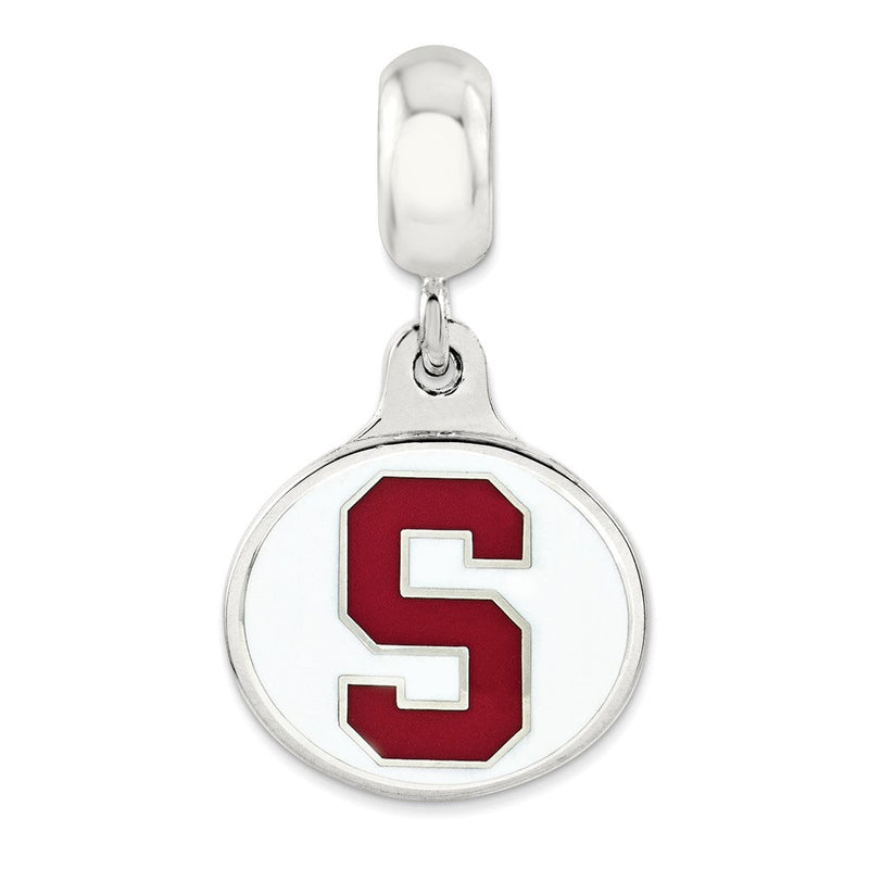 Sterlingsilber Stanford University Collegiate Emailliert Hängend Perle