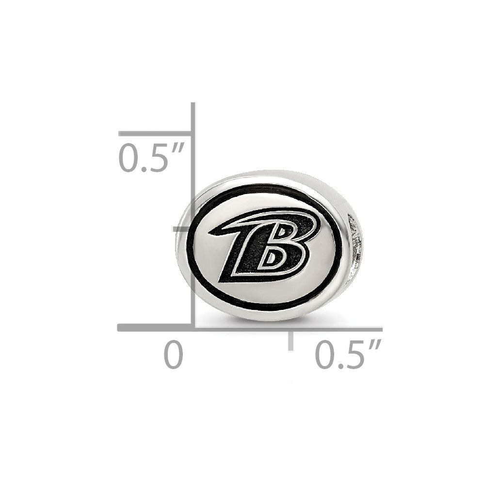 Sterlingsilber Antikisiert Baltimore Ravens Nfl Perle