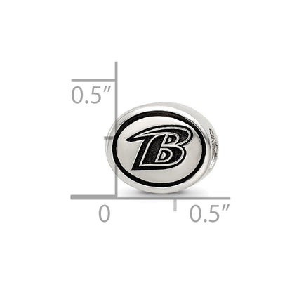Sterlingsilber Antikisiert Baltimore Ravens Nfl Perle