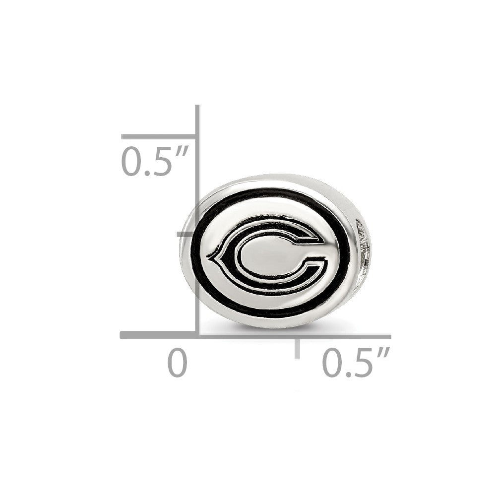 Sterlingsilber Antikisiert Chicago Bears Nfl Perle