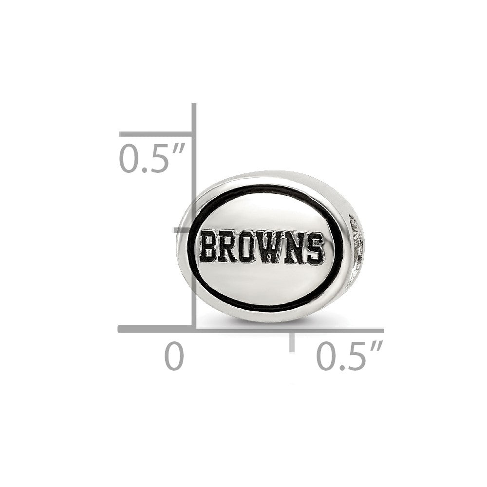 Sterlingsilber Antikisiert Cleveland Browns Nfl Perle
